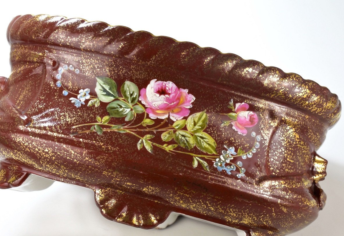 Limoges Porcelain Planter. Late 19th Century-photo-5