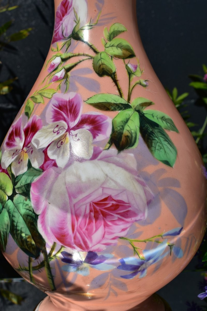 Porcelain Of Paris Vase. 19th Century-photo-3
