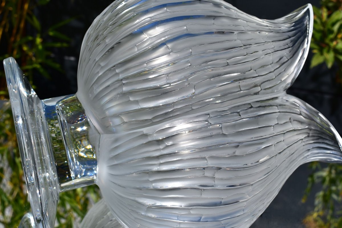 Lalique. Vase-photophore "Fleur". -photo-4