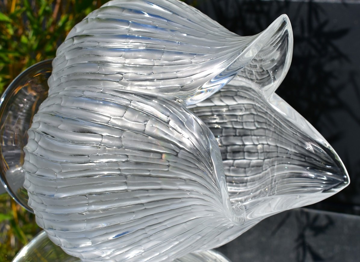 Lalique. Vase-photophore "Fleur". -photo-5