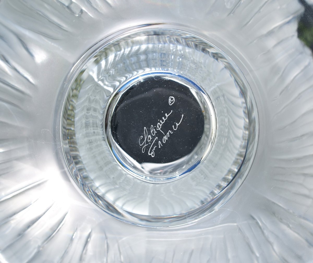 Lalique. Vase-photophore "Fleur". -photo-7