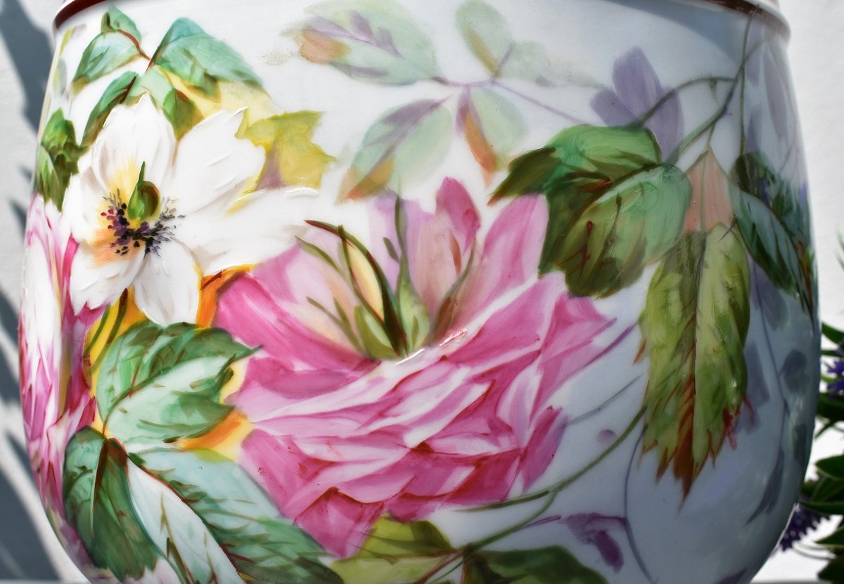 Grand Cache-Pot en Porcelaine de Limoges-photo-3