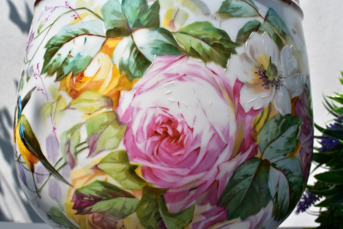 Grand Cache-Pot en Porcelaine de Limoges-photo-4