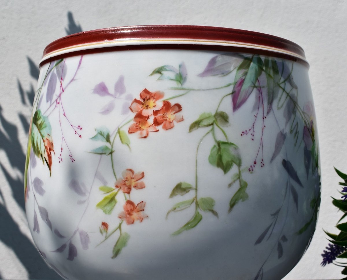 Grand Cache-Pot en Porcelaine de Limoges-photo-3