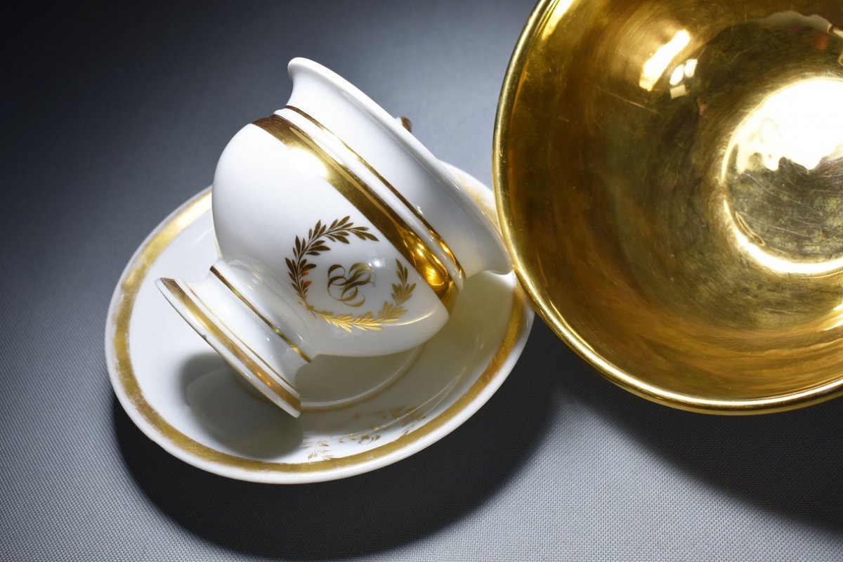 Porcelain Biscuit Cup And Vase With Marquise De Sévigné-photo-6