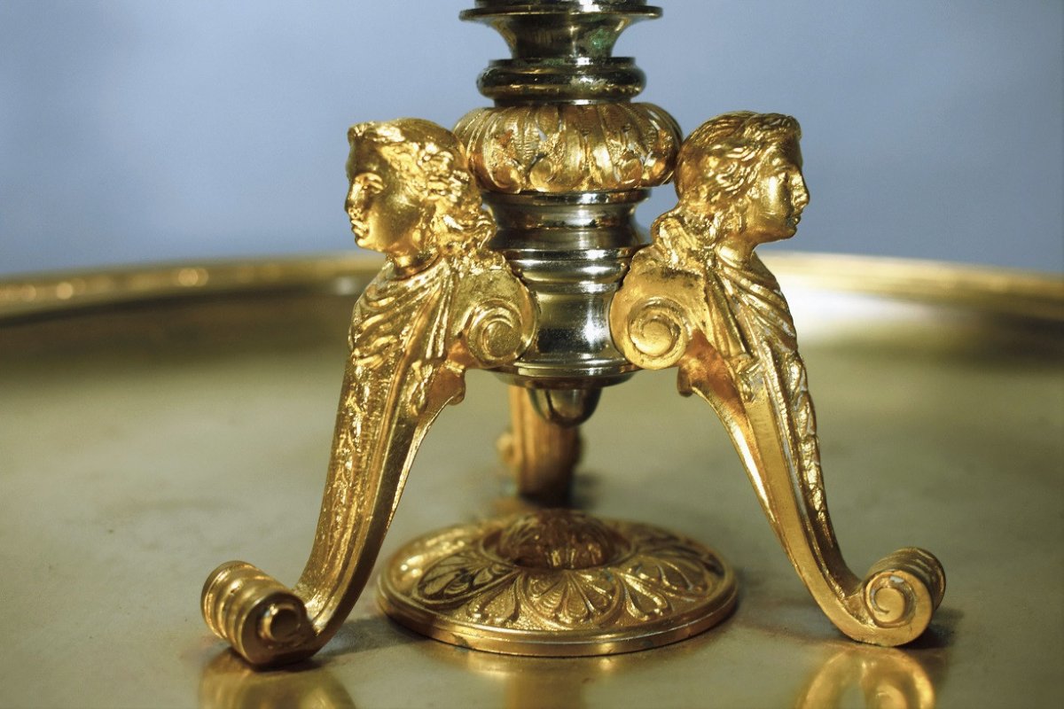 Centre De Table En Cristal Et Bronze. Auguste Klein-photo-3