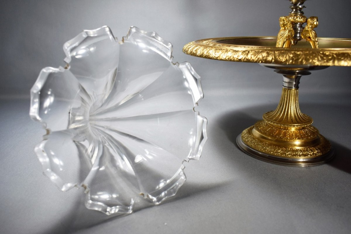 Centre De Table En Cristal Et Bronze. Auguste Klein-photo-6