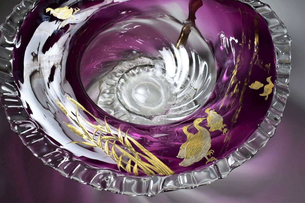 Très Grande Coupe En Cristal De Clichy. XIXème-photo-4