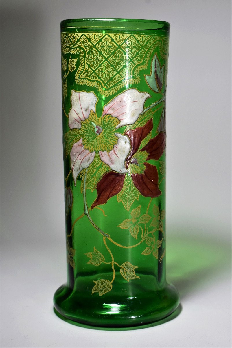 Enamelled Glass Vase, Legras-montjoye Saint-denis, 1900