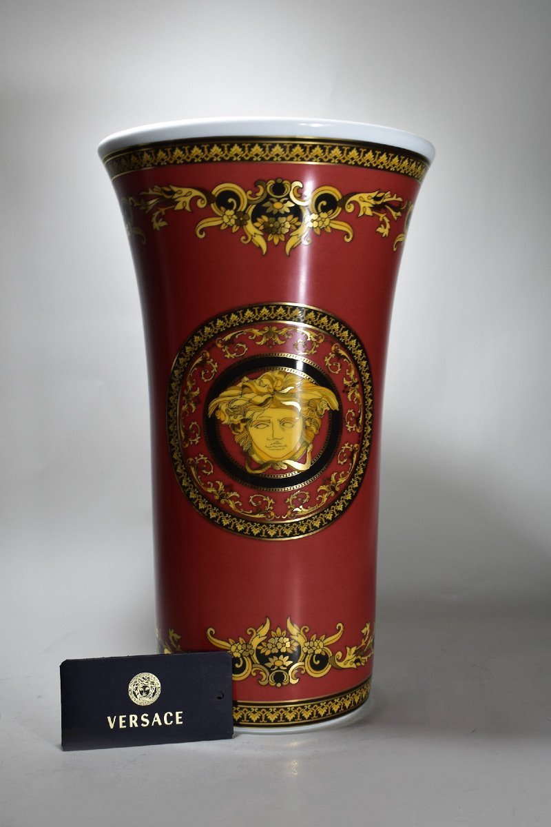 Rosenthal Versace  Vase En Porcelaine Modèle Medusa-photo-4