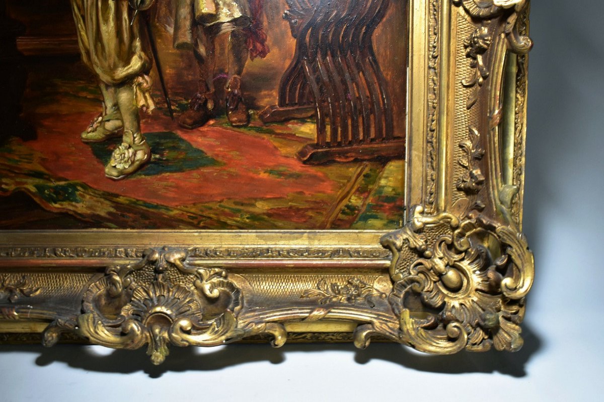 Tableau Huile Sur Bois. XIXème-photo-5