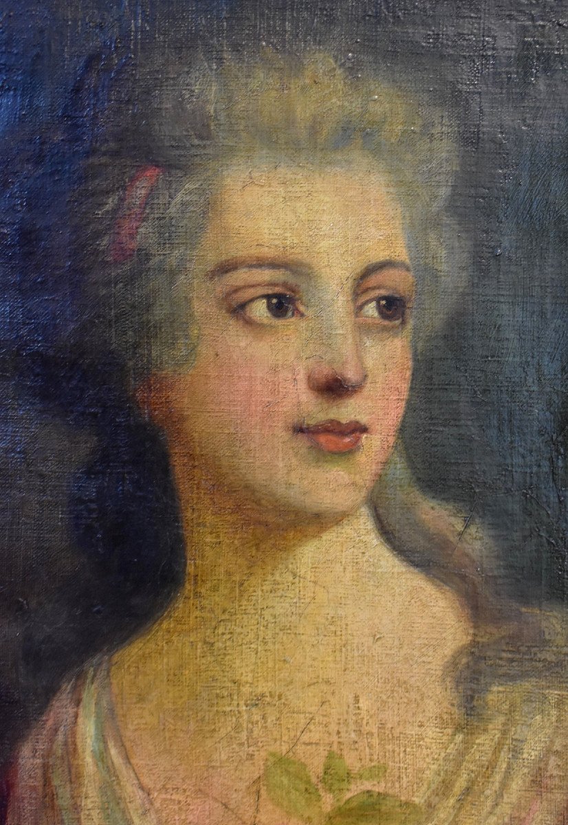 Portrait De Jeune Femme,  XVIIIème-photo-4