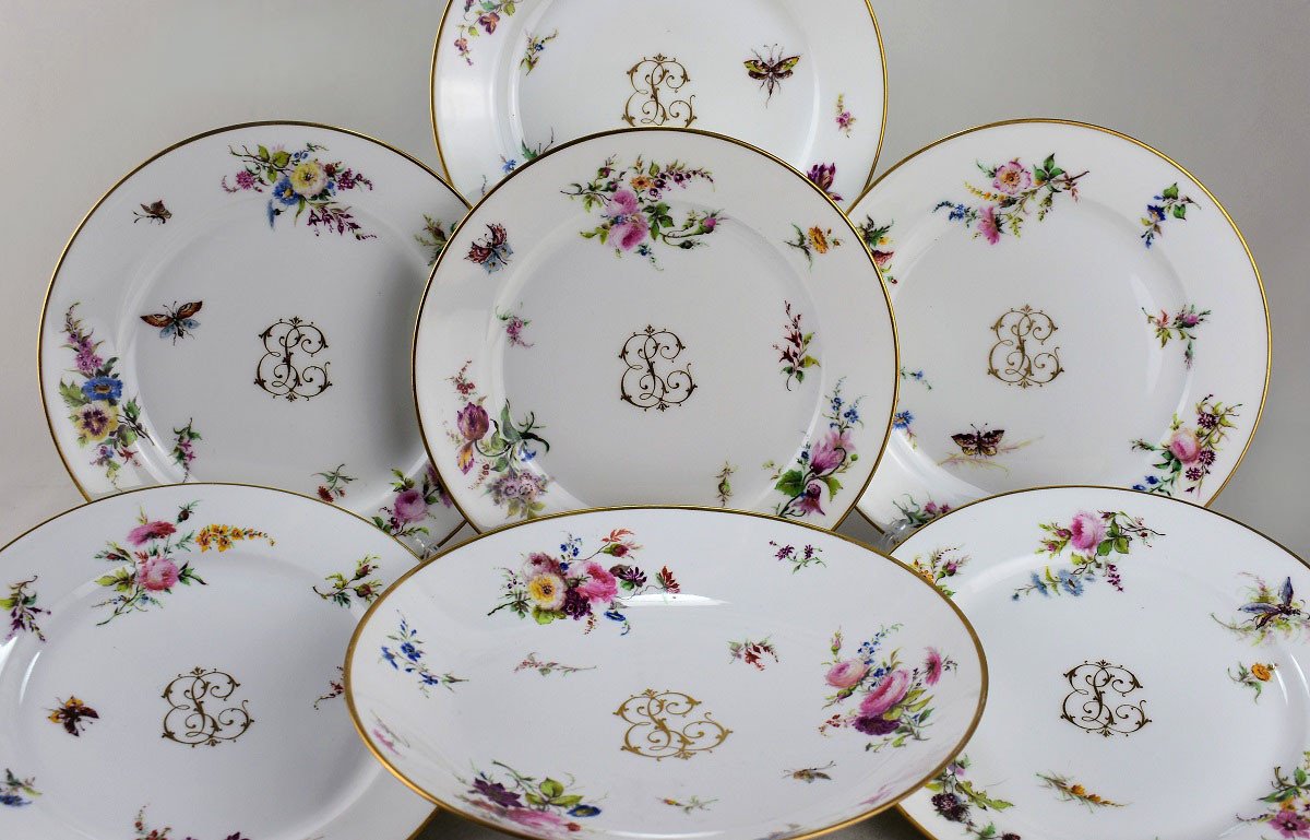 Service à Dessert en Porcelaine De Sèvres. 1872