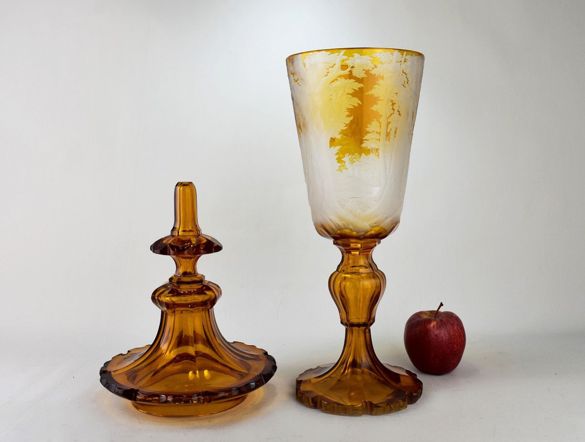 Large Bohemian Crystal Drageoir. Late Nineteenth-photo-3