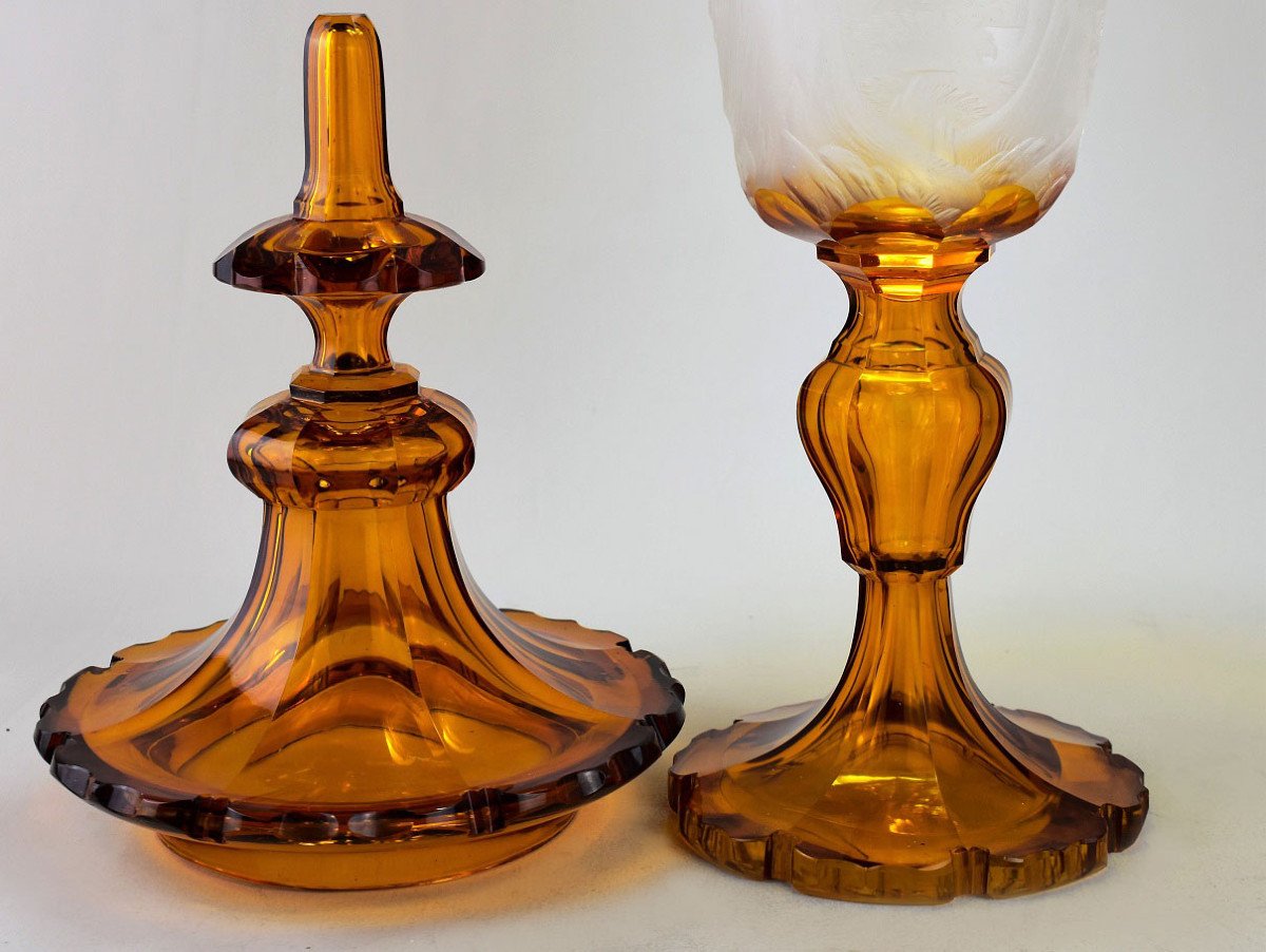 Large Bohemian Crystal Drageoir. Late Nineteenth-photo-5