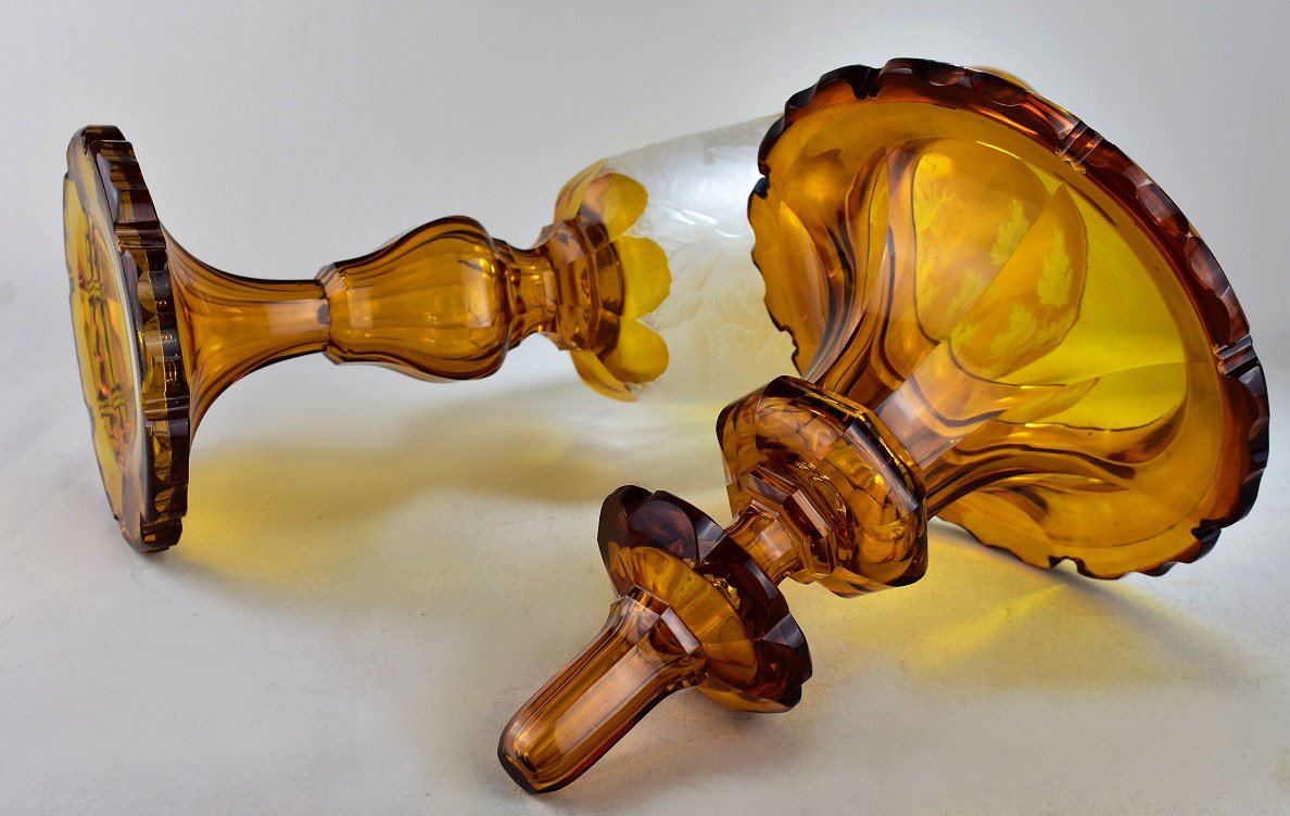 Large Bohemian Crystal Drageoir. Late Nineteenth-photo-6