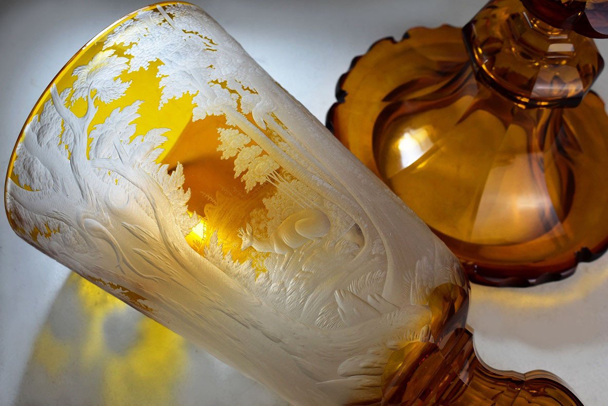 Large Bohemian Crystal Drageoir. Late Nineteenth-photo-7