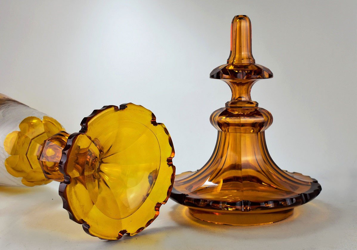 Large Bohemian Crystal Drageoir. Late Nineteenth-photo-8