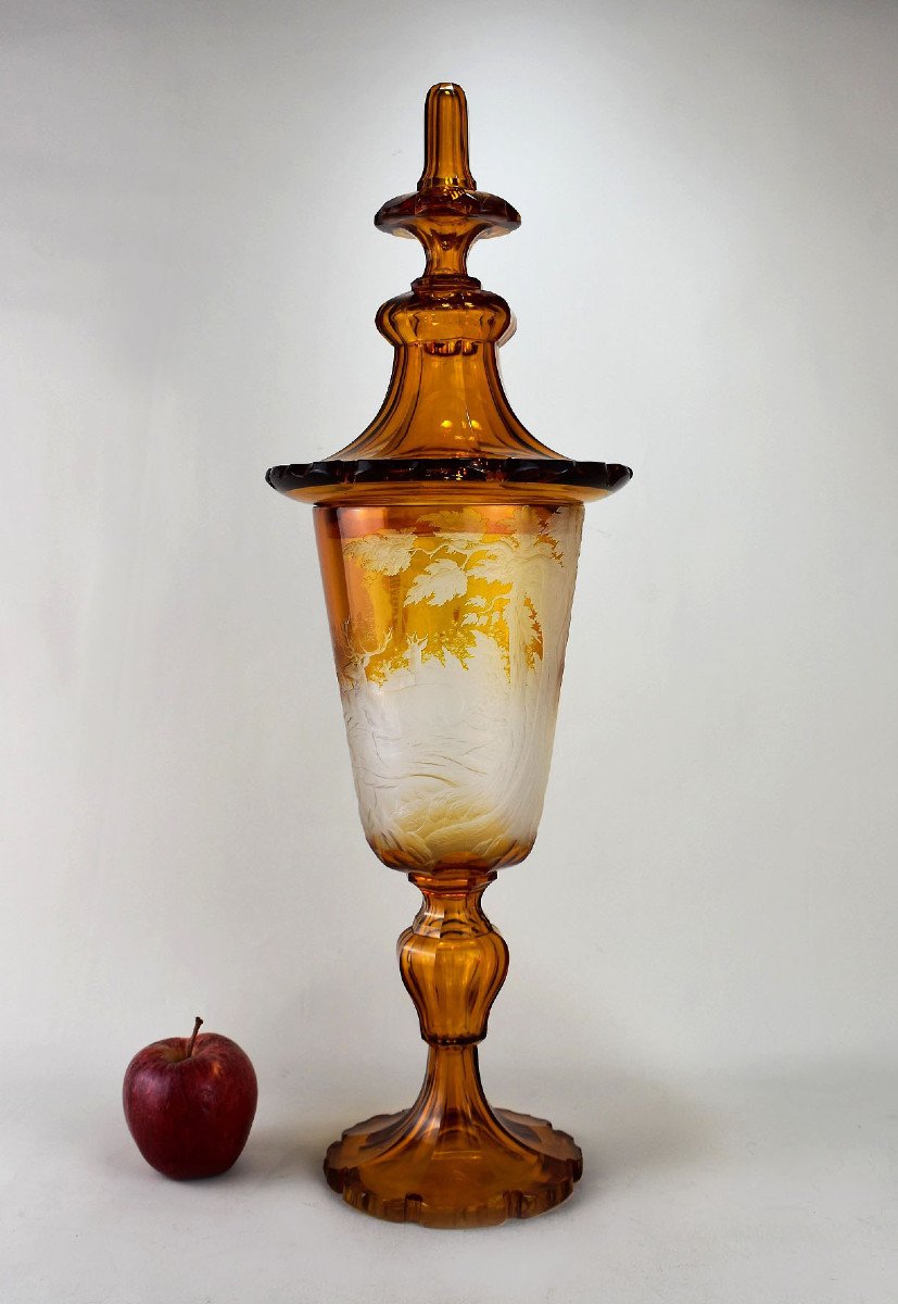 Large Bohemian Crystal Drageoir. Late Nineteenth