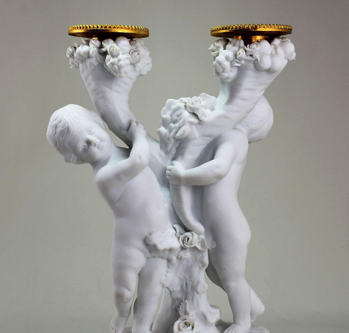 Candlestick In Sèvres Porcelain Biscuit. XIXth-photo-4
