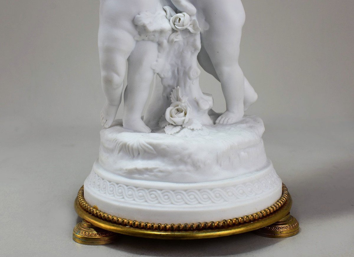Candlestick In Sèvres Porcelain Biscuit. XIXth-photo-2