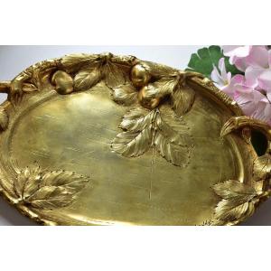 Dish In Chiseled And Gilded Bronze. Albert Marionnet