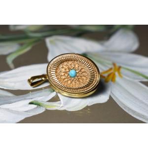 Pendentif Porte Photo en Or
