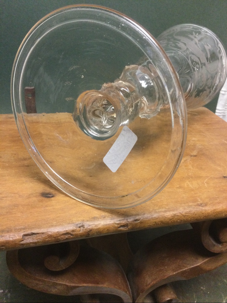 verre gravé, 18ème siècle-photo-3