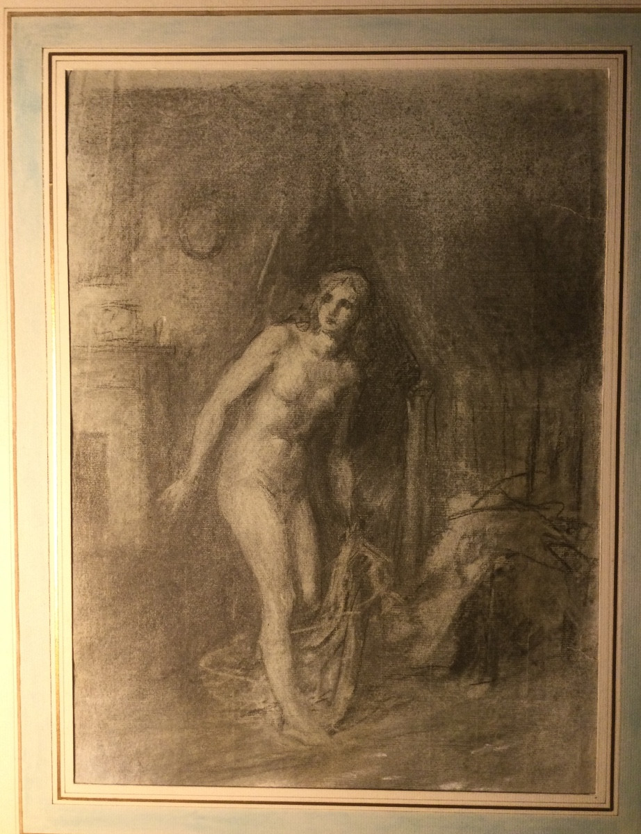 Dessin au Fusain, Vergeaud, 19ème siècle