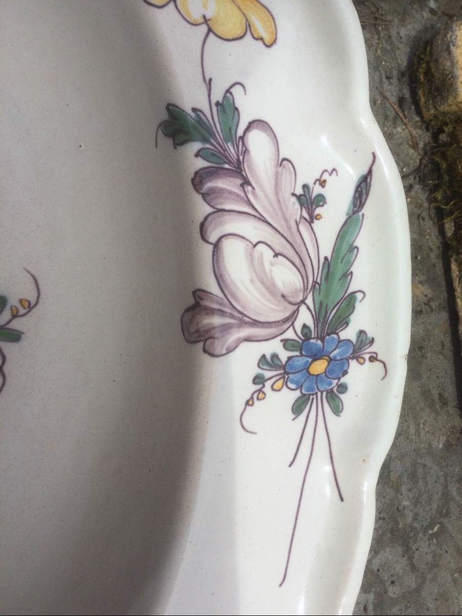 Shaving Dish, Roanne Earthenware, 18th Century.-photo-3