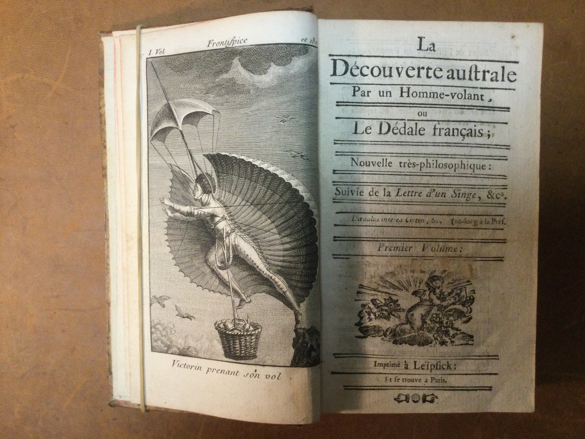 La Découverte Australe par un Homme Volant, ou le Dédale Français, Rétif de L a Bretonne, 1781