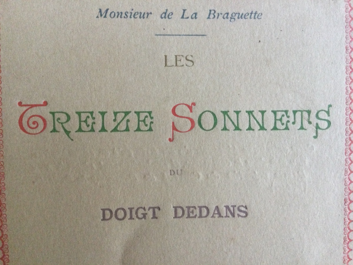 Curiosa, Les treize sonnets du doigt dedans, Théodore Hannon, 1882.-photo-2
