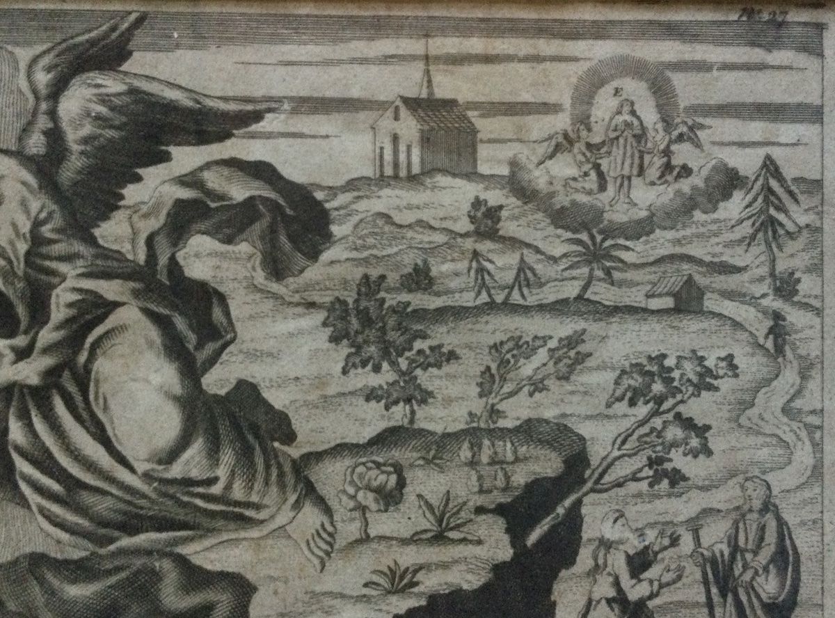 Gravure  populaire de Marie Madeleine, chez Basset à Paris. 18ème siècle.-photo-4