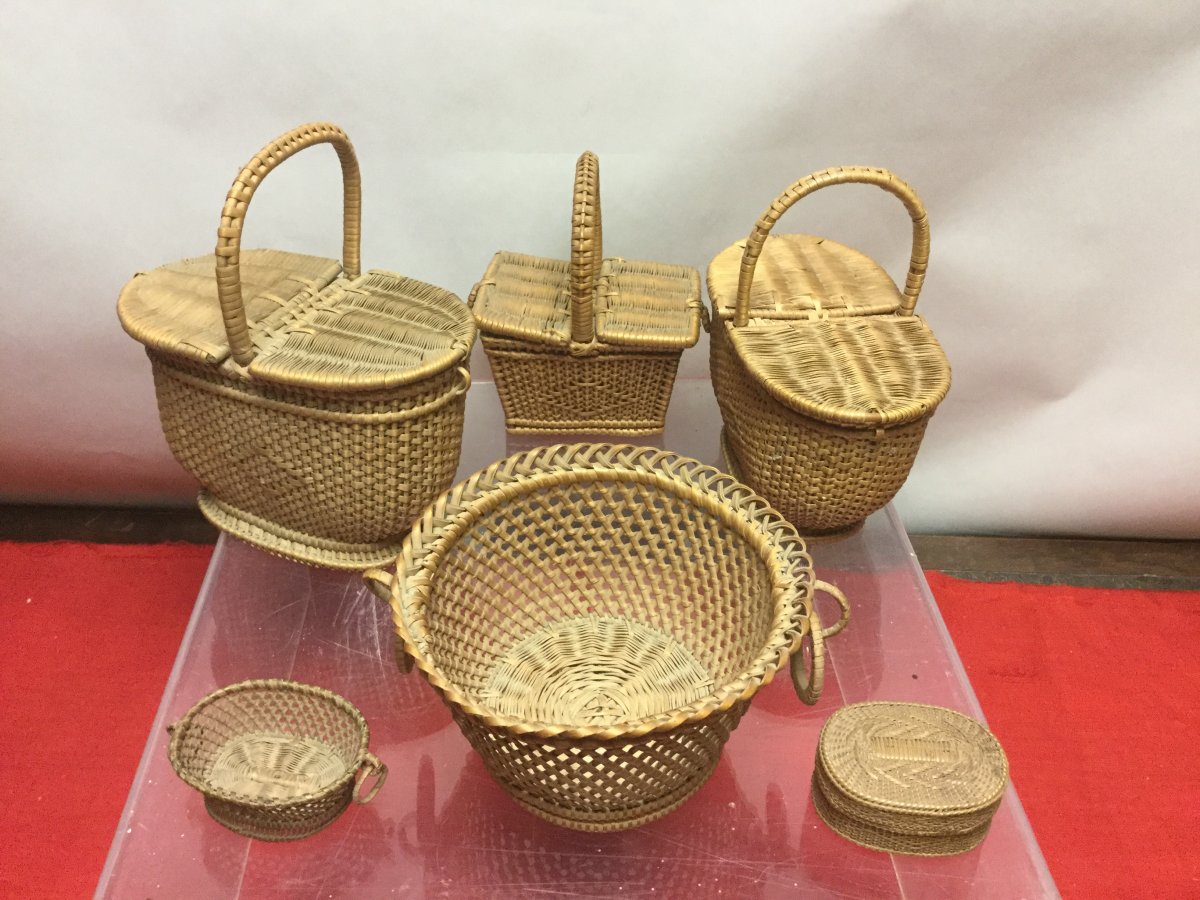 Lot Of Small Baskets, 19th Century.-photo-3