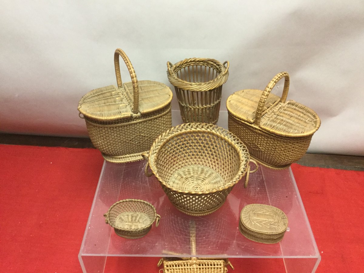 Lot Of Small Baskets, 19th Century.