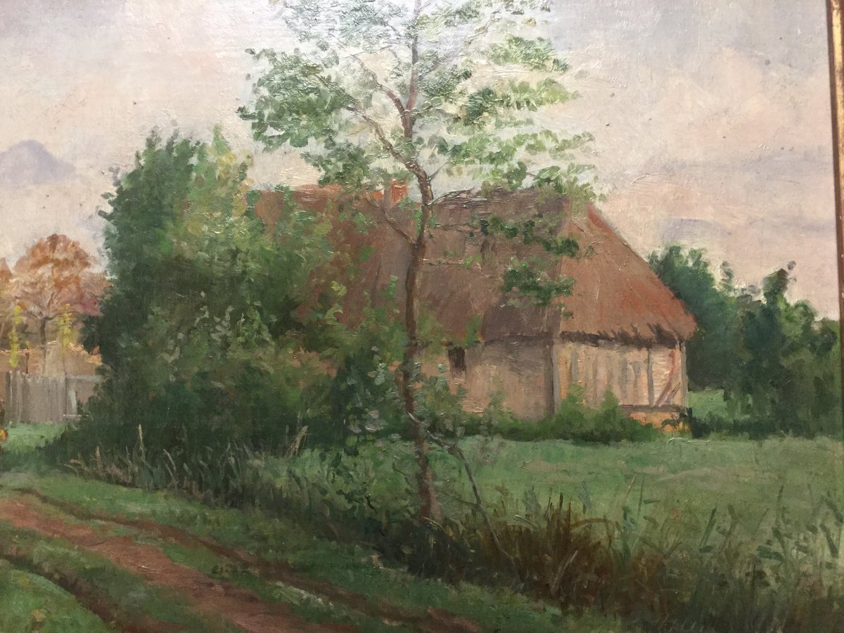 Norman Landscape, Oil On Canvas, 19th.-photo-2