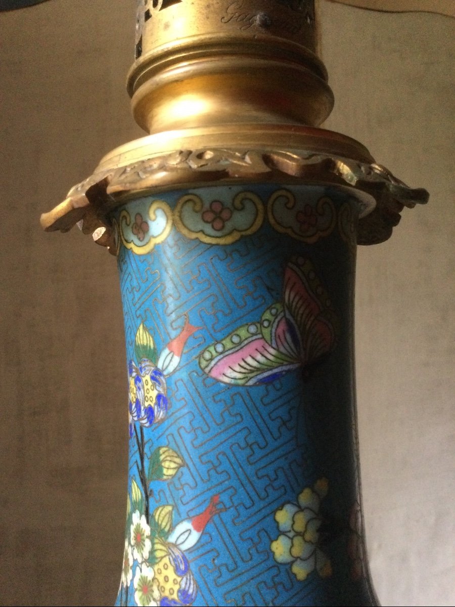 19th Century Cloisonne Enamel Vase.-photo-2