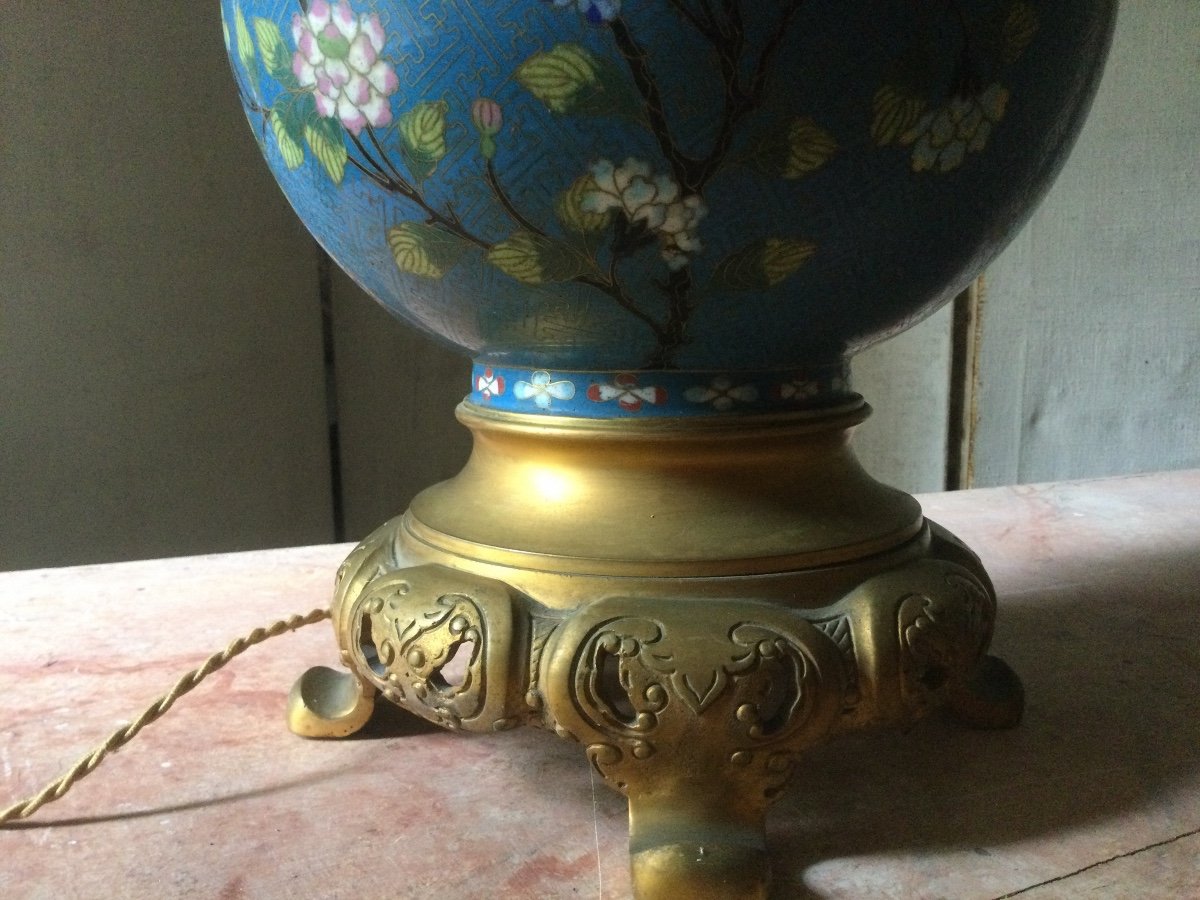 19th Century Cloisonne Enamel Vase.-photo-3