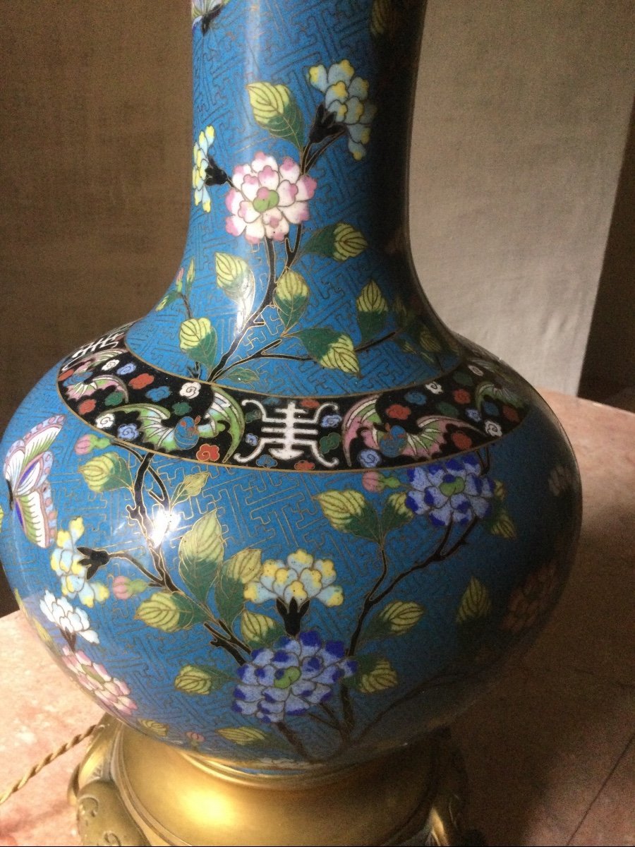 19th Century Cloisonne Enamel Vase.