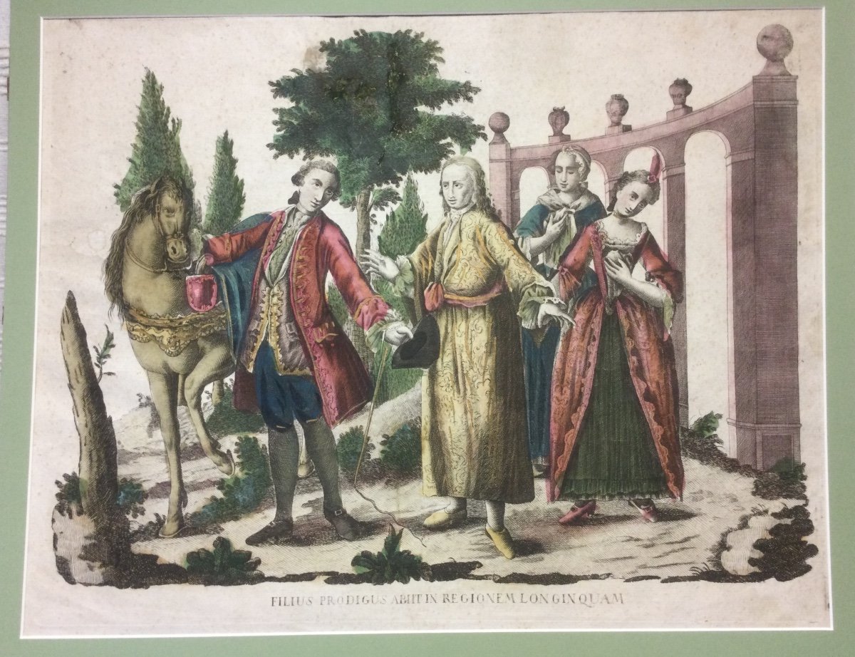 Le Fils Prodigue, Suite De Six Gravures, 18ème Siècle-photo-2
