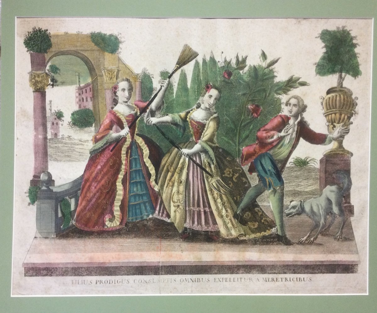Le Fils Prodigue, Suite De Six Gravures, 18ème Siècle-photo-4