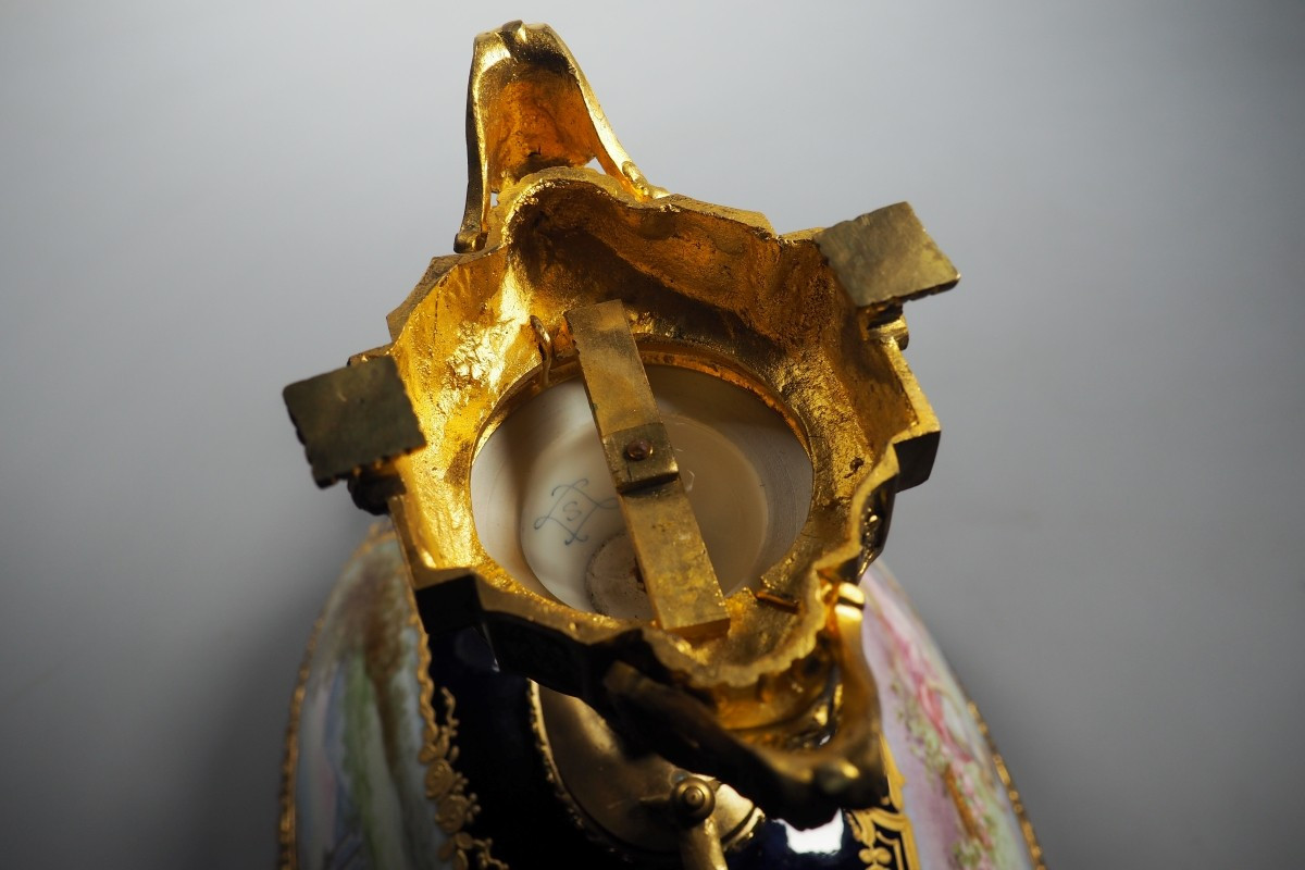Porcelain And Gilt Bronze Centerpiece In The Sèvres Style-photo-7