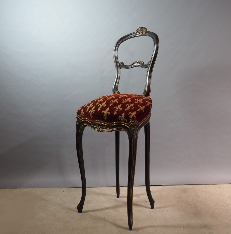 Napoleon III Style Louis XV Fleur-de-lis High Chair      