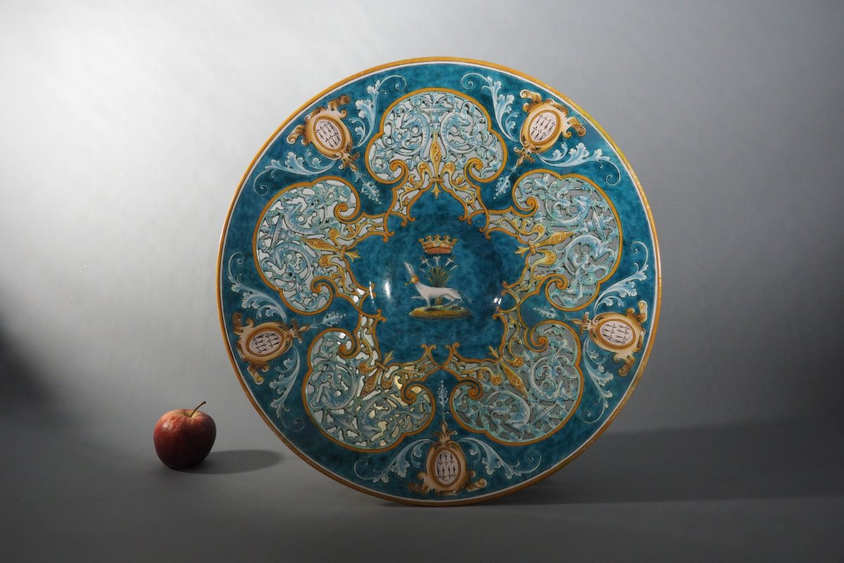 Médaillon mural en faïence de Blois – Grand plat 44 cm -  Gaston Bruneau-photo-3