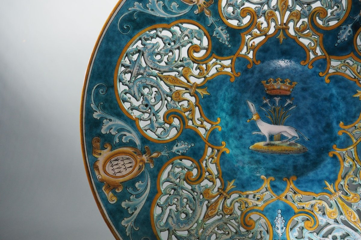 Médaillon mural en faïence de Blois – Grand plat 44 cm -  Gaston Bruneau-photo-6