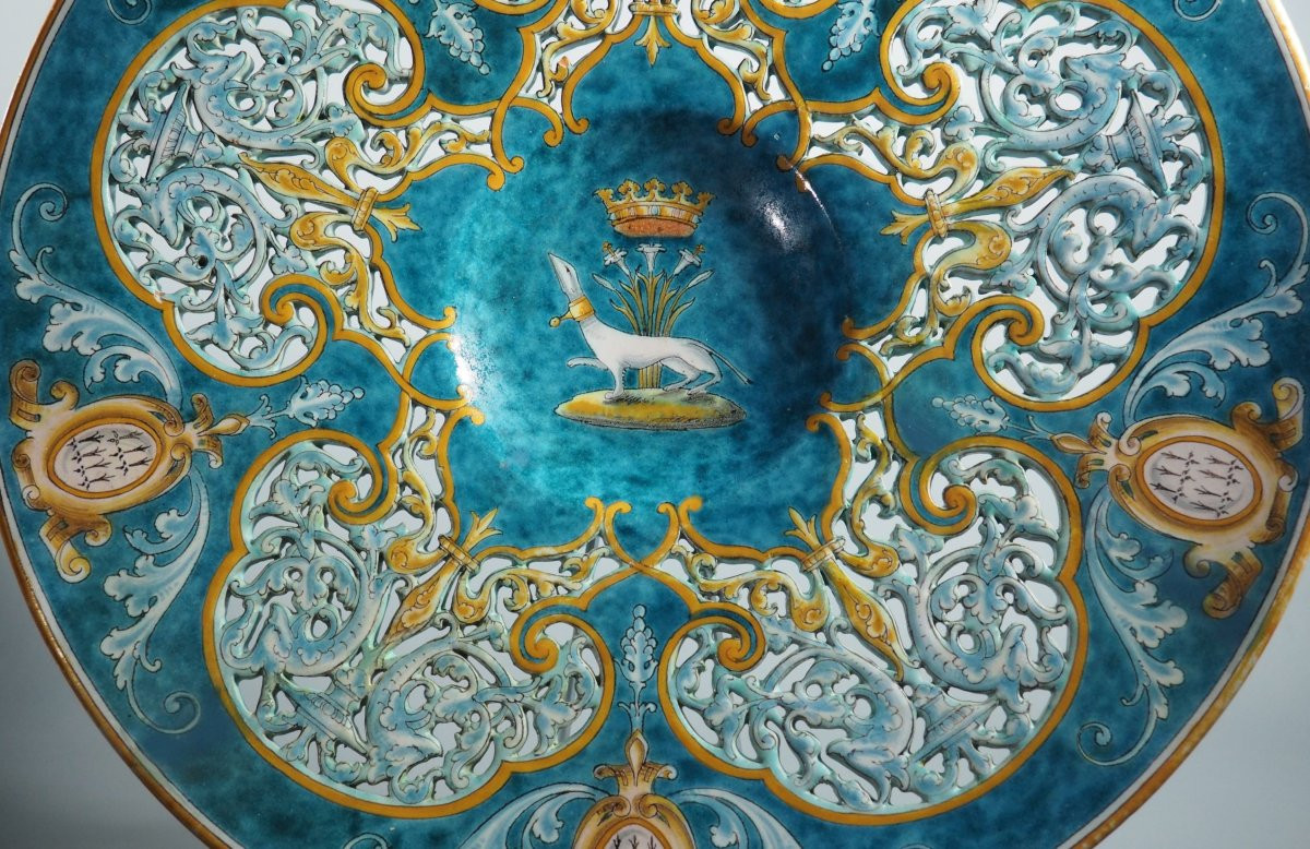 Médaillon mural en faïence de Blois – Grand plat 44 cm -  Gaston Bruneau-photo-7