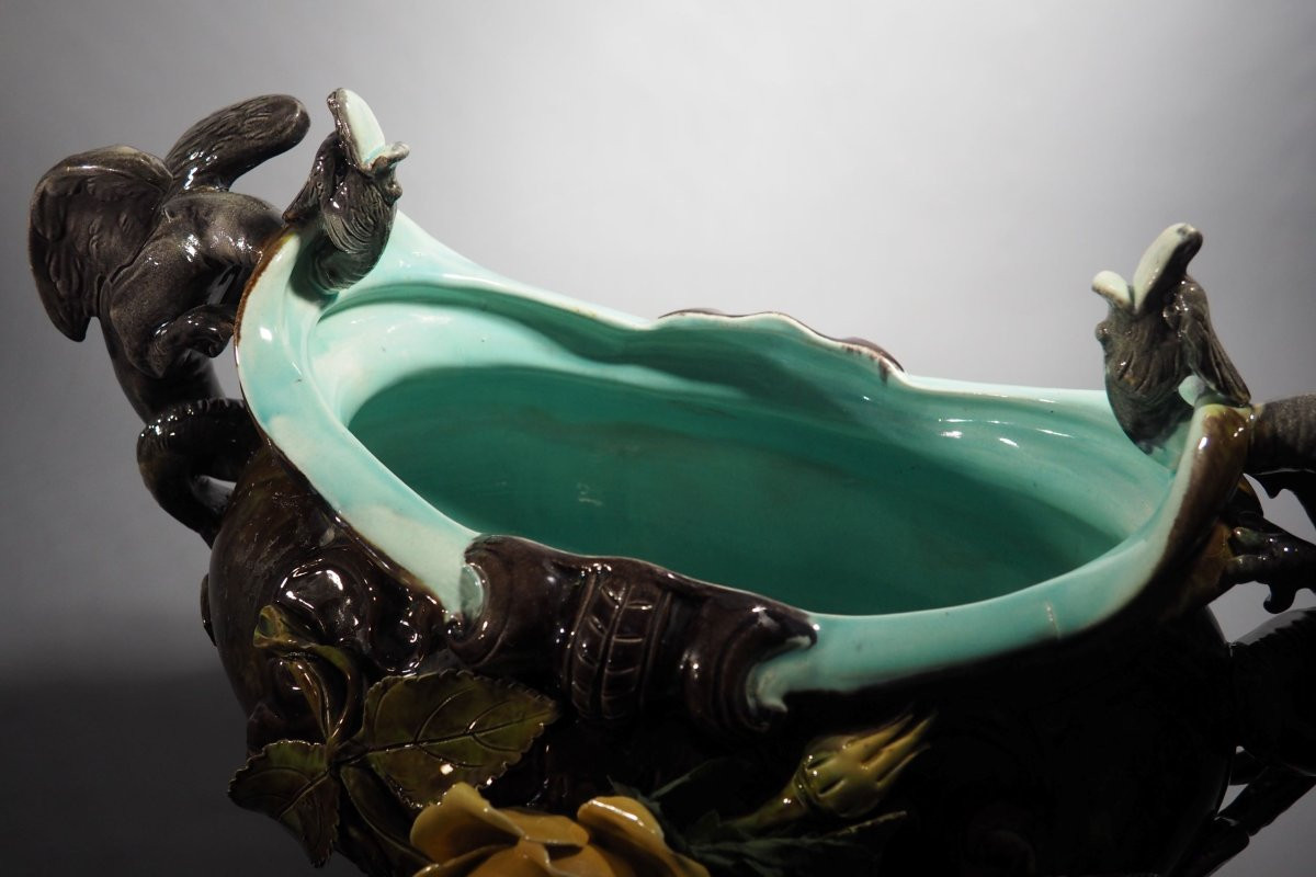 Earthenware Planter, Slip-decorated, Late 19th Century-photo-5