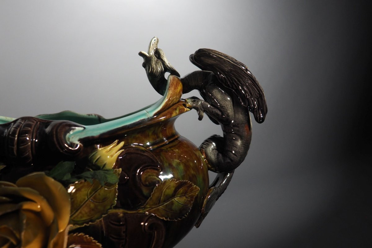 Earthenware Planter, Slip-decorated, Late 19th Century-photo-6