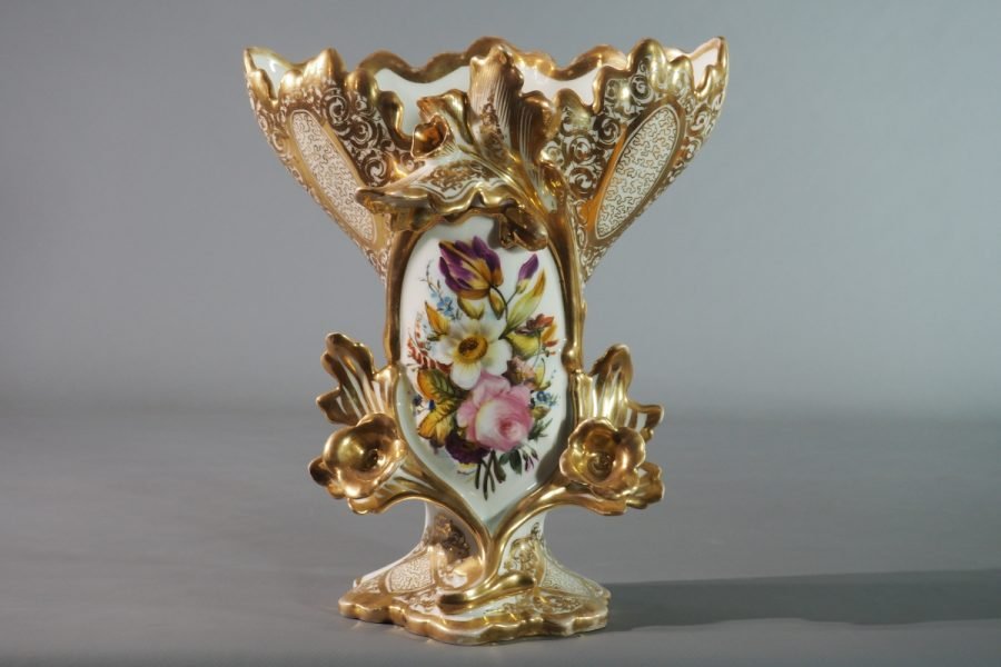 Paire de vases en porcelaine de Paris XIXe-photo-4
