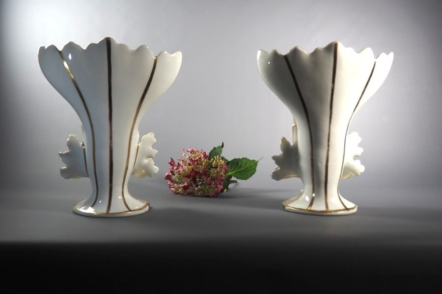 Paire de vases en porcelaine de Paris XIXe-photo-5